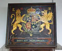 Coat of arms of Elizabeth I, from St Thomas's Church, Salisbury