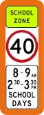 (R4-Q01) School Zone (Used in Queensland)
