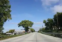 Looking north at Quinney on WIS 55