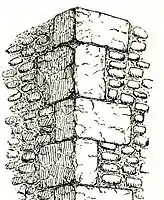 Quoin stones in the south transept of Stow Minster, Lincolnshire