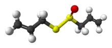Ball and stick model of R-allicin
