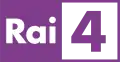 Rai 4's second and previous logo used from 18 May 2010 to 11 September 2016.