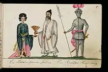 Image 43Depiction of a Chinese man, woman, and soldier, by Georg Franz Müller (1646-1723) (from History of Taiwan)
