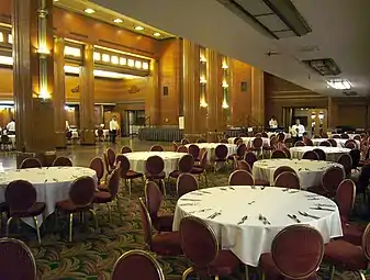 The first class dining room on board Queen Mary