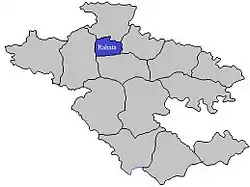 Location of Rahata in Ahmednagar district in Maharashtra