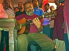 Rahul Ram performing in café May day near Jana Natya Manch, New Delhi
