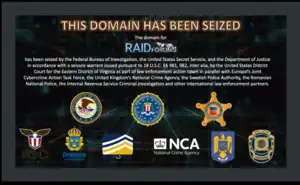 RaidForums.com domain seizure notice in June 2022