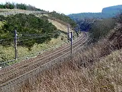 Railway cutting near Beattock Summit