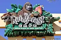 The sign for the Rainforest Cafe in Sawgrass Mills in Sunrise, Florida, on January 16, 2010.