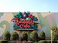 Rainforest Cafe sign outside Opry Mills in Nashville, Tennessee, on January 1, 2006.