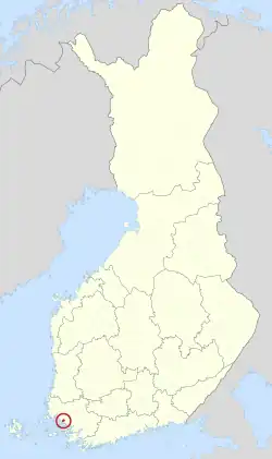Location of Raisio in Finland