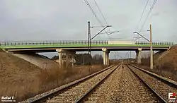 Railway line in Rajec Szlachecki