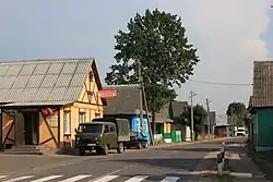A street in Rakaŭ in 2014.