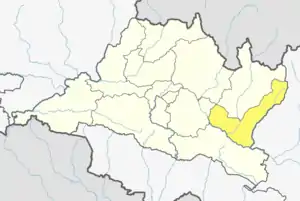 Location of district in province