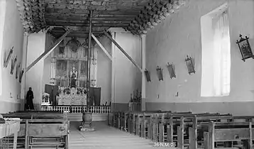 Historic American Buildings Survey James M. Slack, Photographer, March 16, 1934 INTERIOR NAVE (LOOKING WEST) - Mission Church of Ranchos de Taos, Ranchos de Taos, Taos County, NM