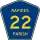 Parish Road 22 marker