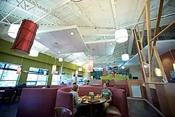 Students eating at the Rare Air Cafe