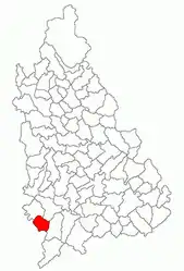 Location in Dâmbovița County
