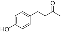 Structural formula of raspberry ketone
