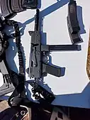 Front of a RATMIL SMG with magazine inserted
