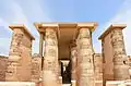 Fluted engaged columns at Djoser's funerary complex in Saqqara, Egypt