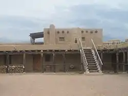 The recreation room, mostly for playing cards, was located on the second floor of the fort.