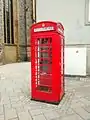Telephone box standing in Bielefeld, Germany.