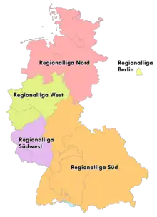 The Regionalligas from 1963 to 1974.