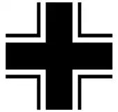 Image of the emblem of the German Armed forces of WWII, the Iron Cross (German: Balkenkreuz)