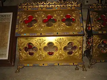 Reliquary of Saint Ferrutio. Crypt of the Basilica Saint Ferjeux de Besançon.