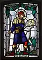 Glass window with St. Hubert from Vorarlberg, Austria.