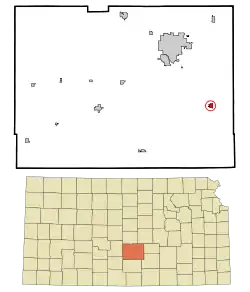 Location within Reno County and Kansas