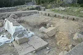 Rests of altar and temple of Temple of Diana in Nemi