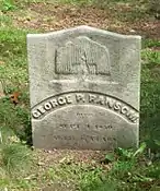 Tombstone of George Palmer Ransom, a veteran of the Revolutionary War.