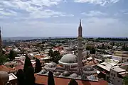 View of the mosque and the city of Rhodes