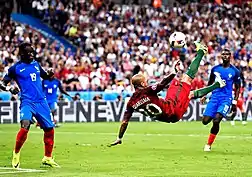 Ricardo Quaresma performing an overhead kick