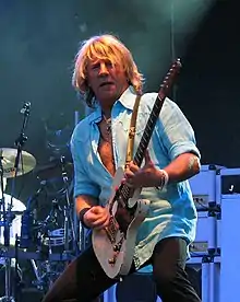 Performing with Status Quo in Örebro, Sweden in 2007