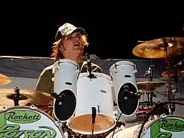 Rikki Rockett live with Poison on July 11, 2008 at the Moondance Jam