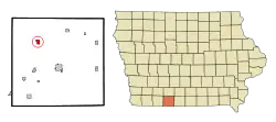 Location of Diagonal, Iowa