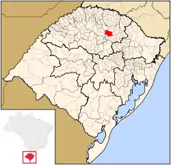 Location in Rio Grande do Sul, Brazil