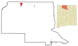 Location of Dulce, New Mexico.