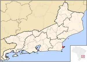 Location of Armação dos Búzios in the state of Rio de Janeiro