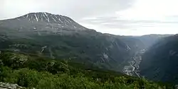 Scenery of Rjukan and Gaustatoppen in Upper Telemark district