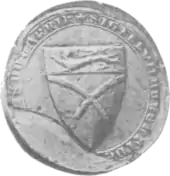 Black and white photo of a mediaeval seal