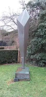 Robert Buron's monument in the garden of the castle of Laval, Mayenne, France, made by Émile Gilioli