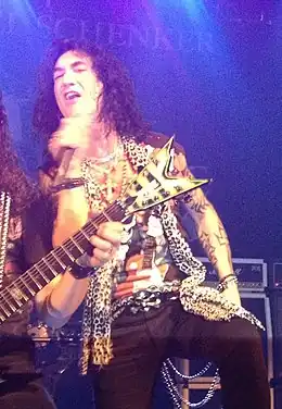 McAuley performing with Michael Schenker in 2012