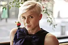 Robyn, looking directly at the camera