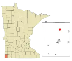 Location of Hardwick, Minnesota