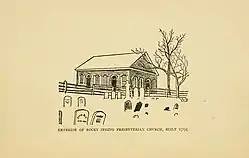 Drawing made in 1894 for the centennial