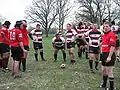 The Rogues gathering for a gangbang against the Tri-City Barbarians RFC